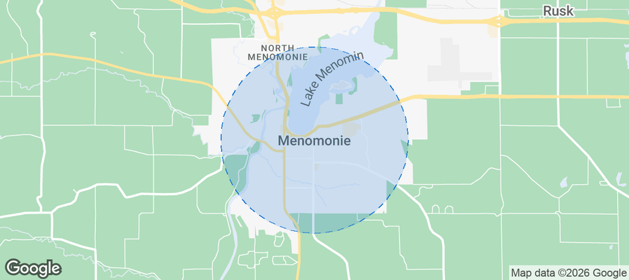Menomonie Airbnb map